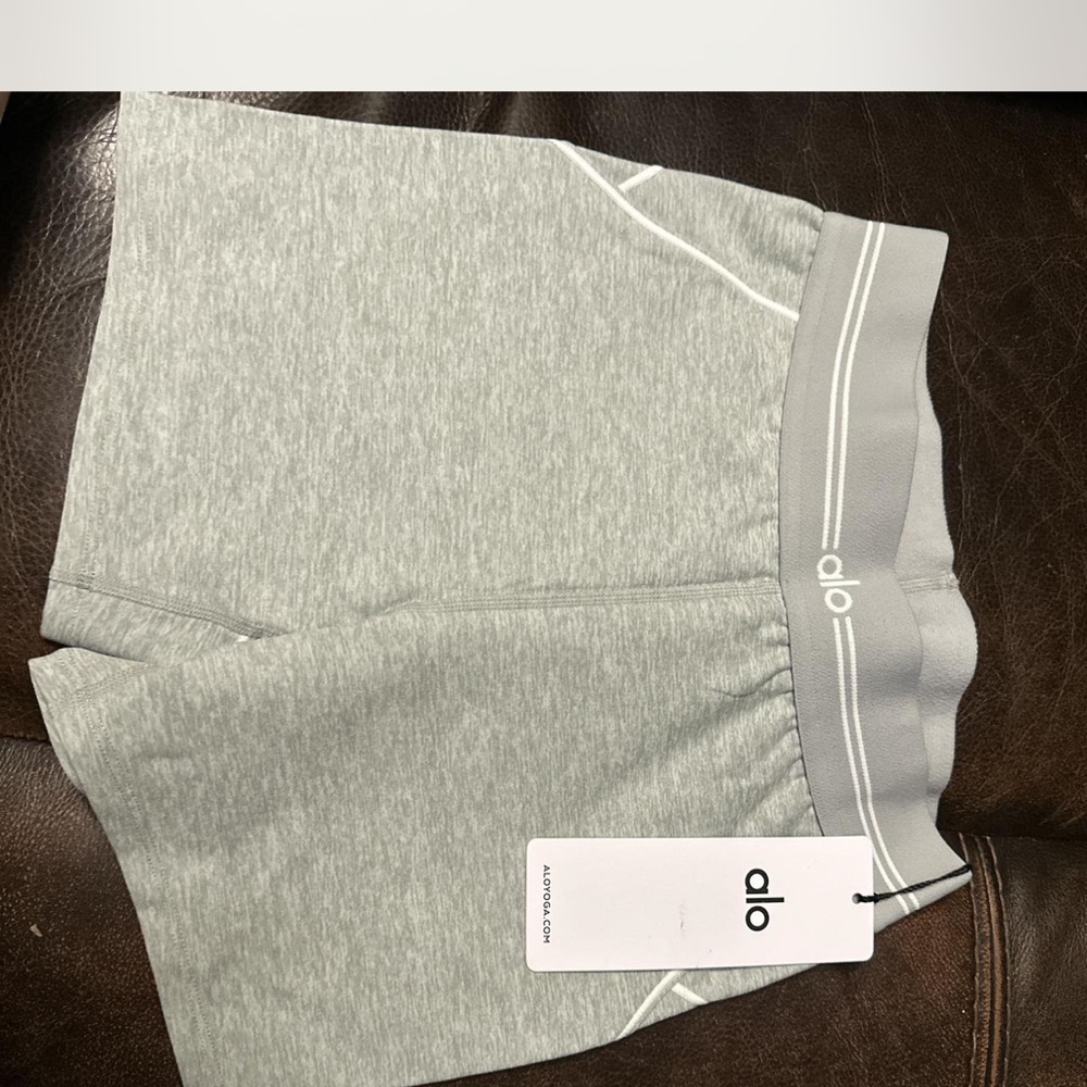 Alo Light Gray Athletic Shorts